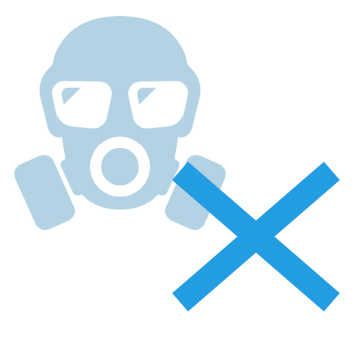 No toxic gas